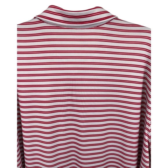 Antigua Ohio State Buckeyes Mens Size 2XL Red Turn Stripe Short Sleeve Polo OSU - Picture 5 of 9